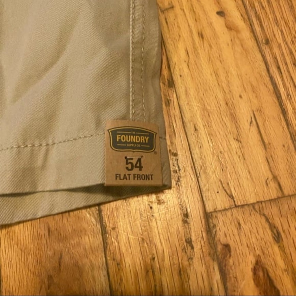 The Foundry Supply Co Tan Flat Front Shorts | 54 Waist | Big & Tall | NWT - Picture 5 of 5